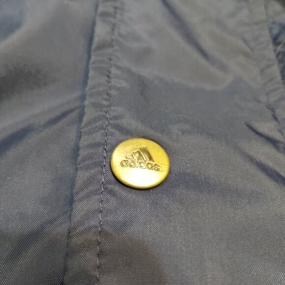 vintage adidas jacket Mens Size 2XL Navy Zip Button Parka - Picture 4 of 15